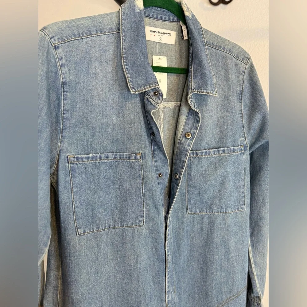 NWT One Teaspoon x Anthropologie Prophecy Denim Jumpsuit Romper Medium